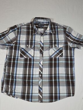 American Rag Plaid Short Sleeve Shirt Size XXL Mens